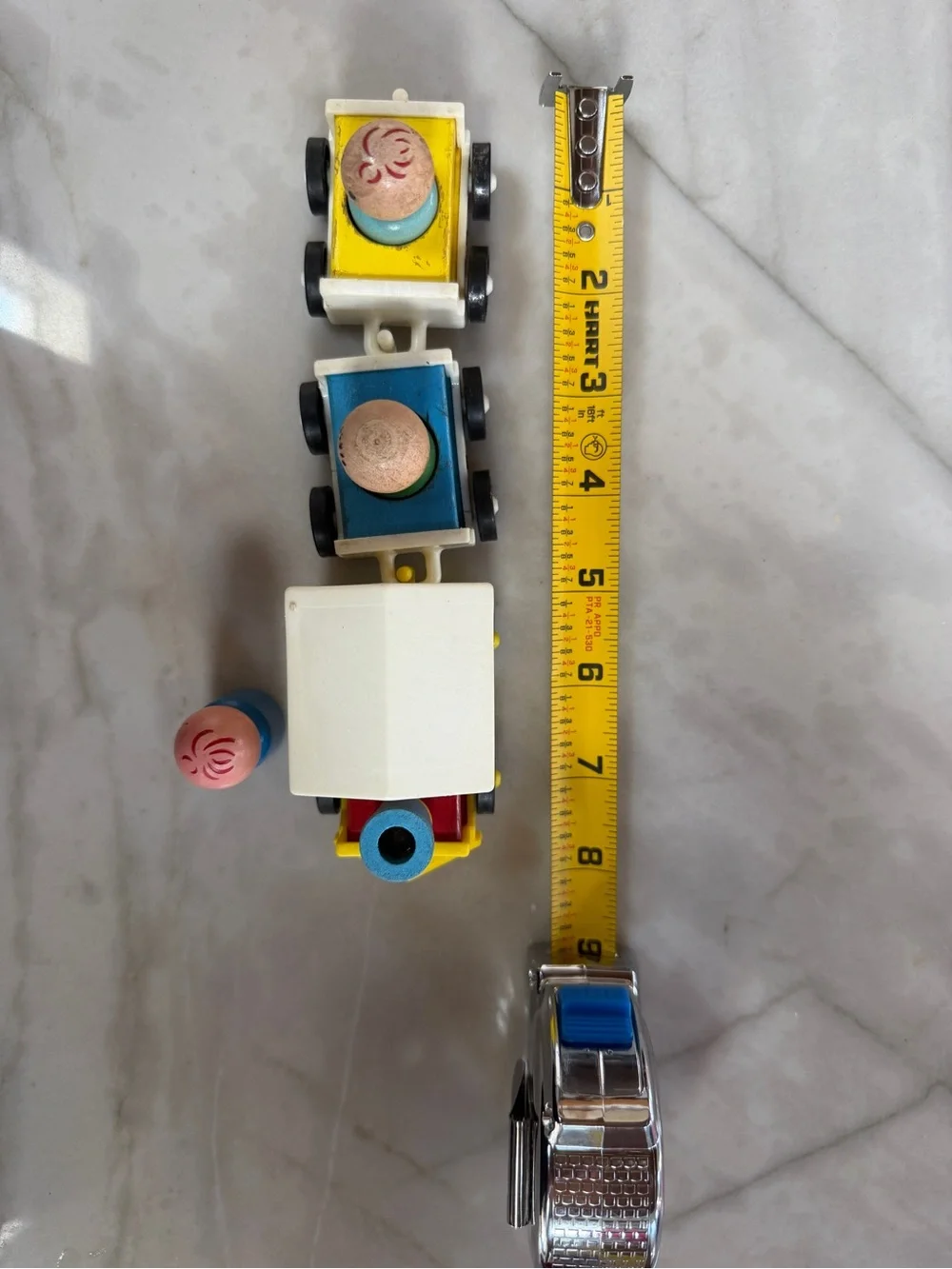 Fisher Price Classic Wooden Pull-Along Train Toy with figurines 3